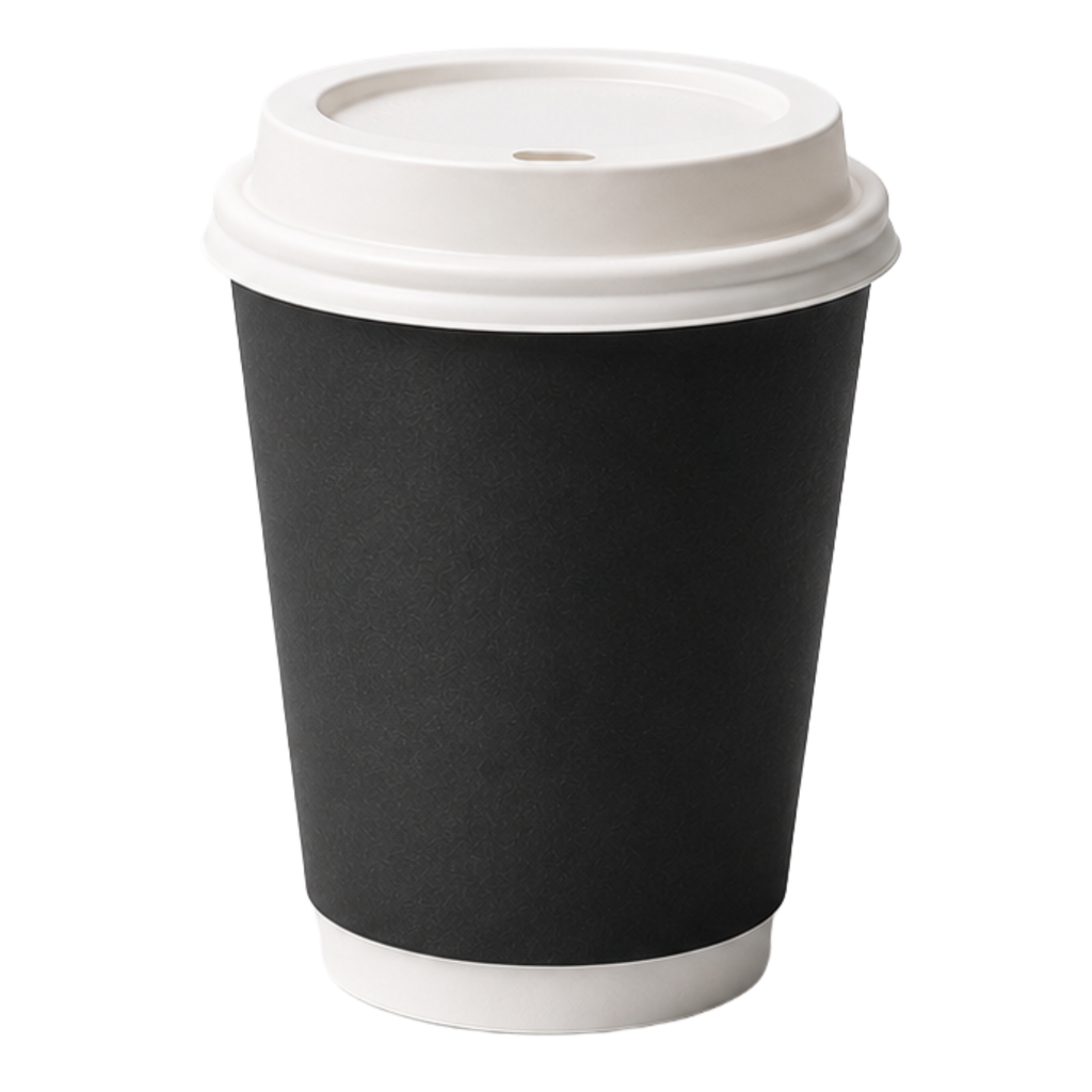350ml Black Double Wall Paper Cup