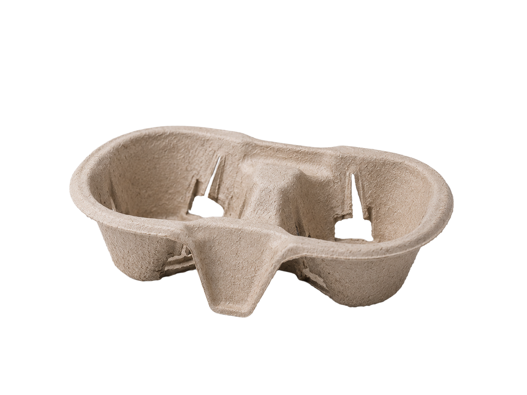Biodegradable Fibre 2 Cup Carrier