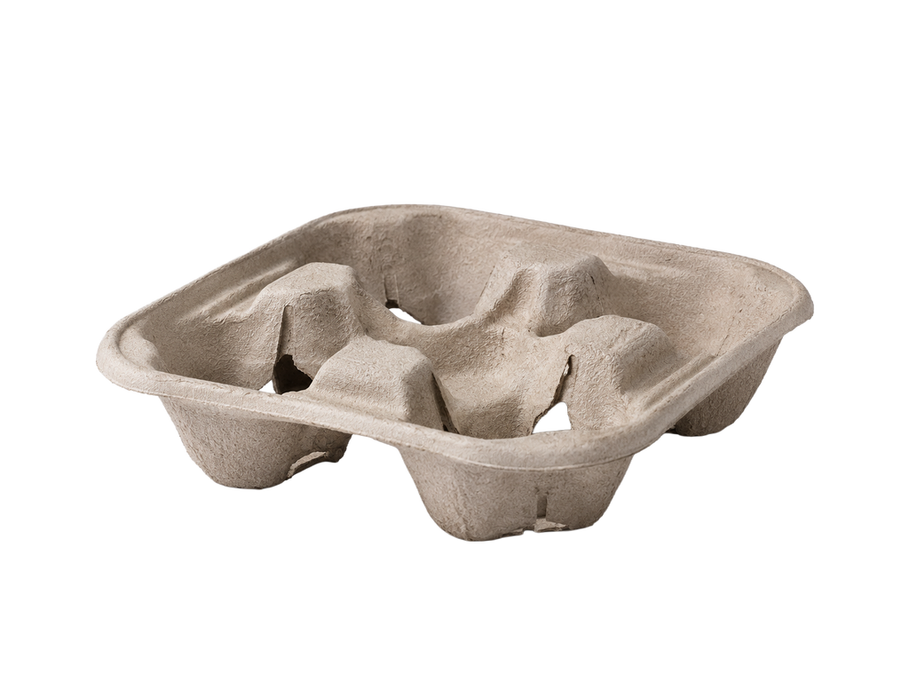 Biodegradable Fibre 4 Cup Carrier