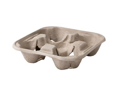 Biodegradable Fibre 4 Cup Carrier