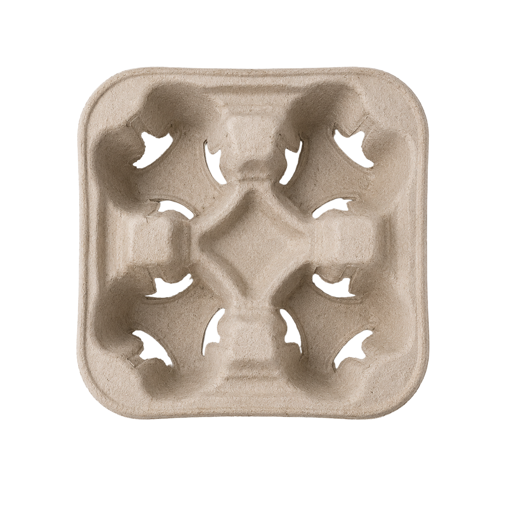 Biodegradable Fibre 4 Cup Carrier