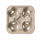 Biodegradable Fibre 4 Cup Carrier