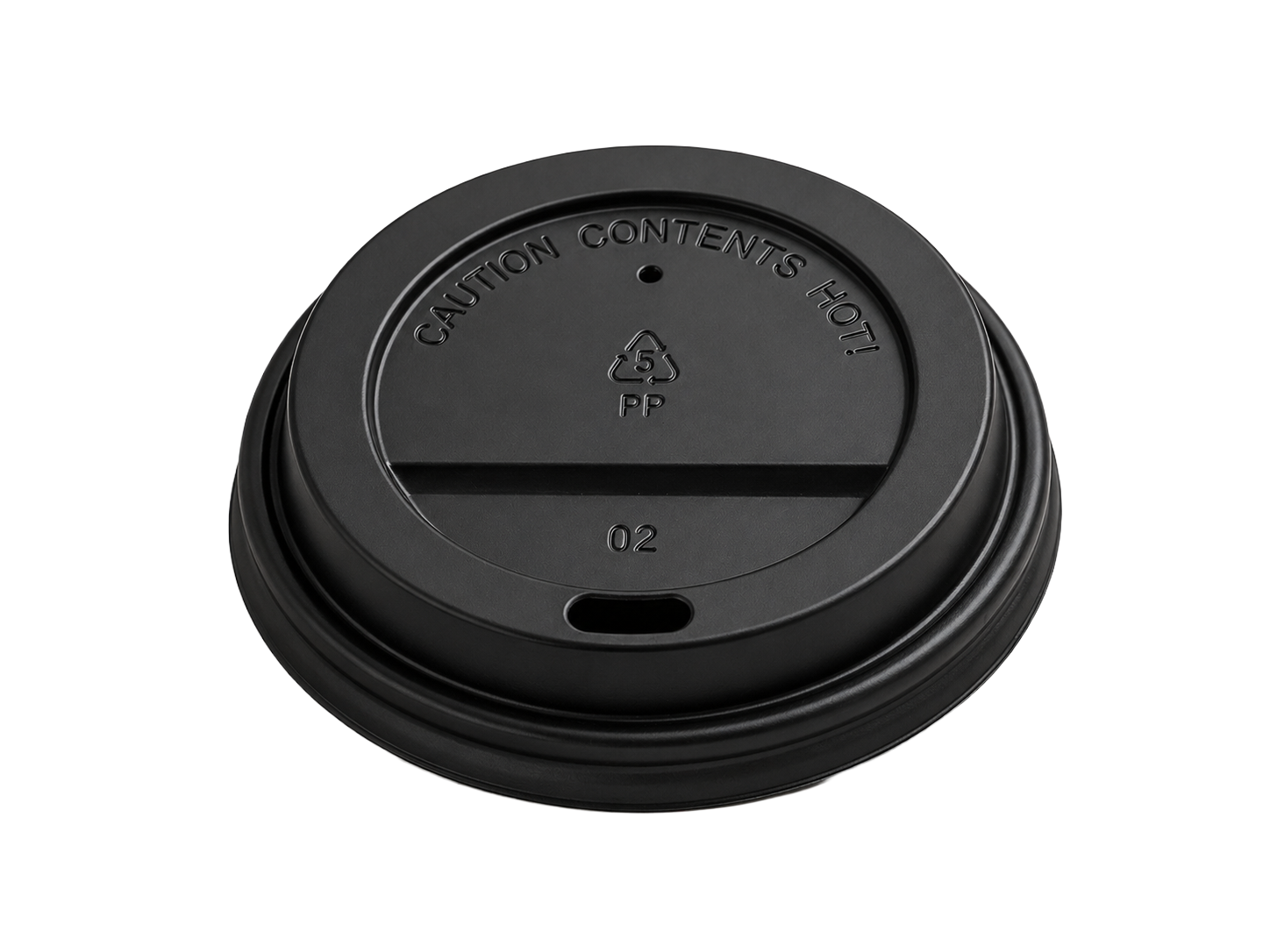 350/500ml Black Sip Lid - 90mm