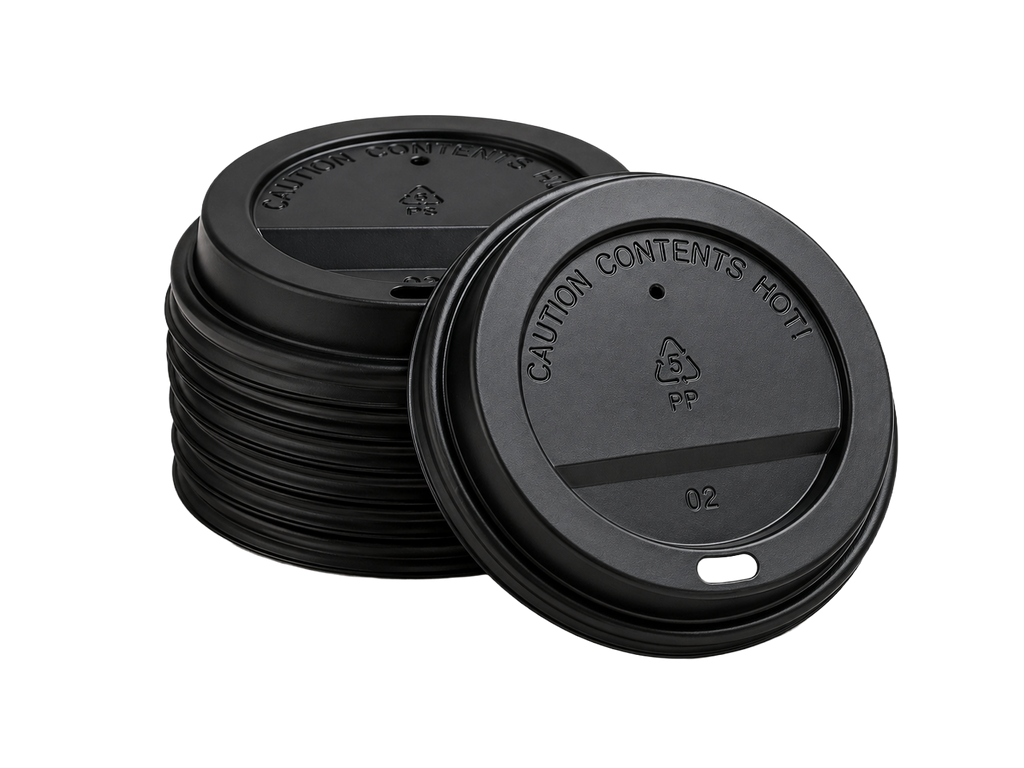 350/500ml Black Sip Lid - 90mm