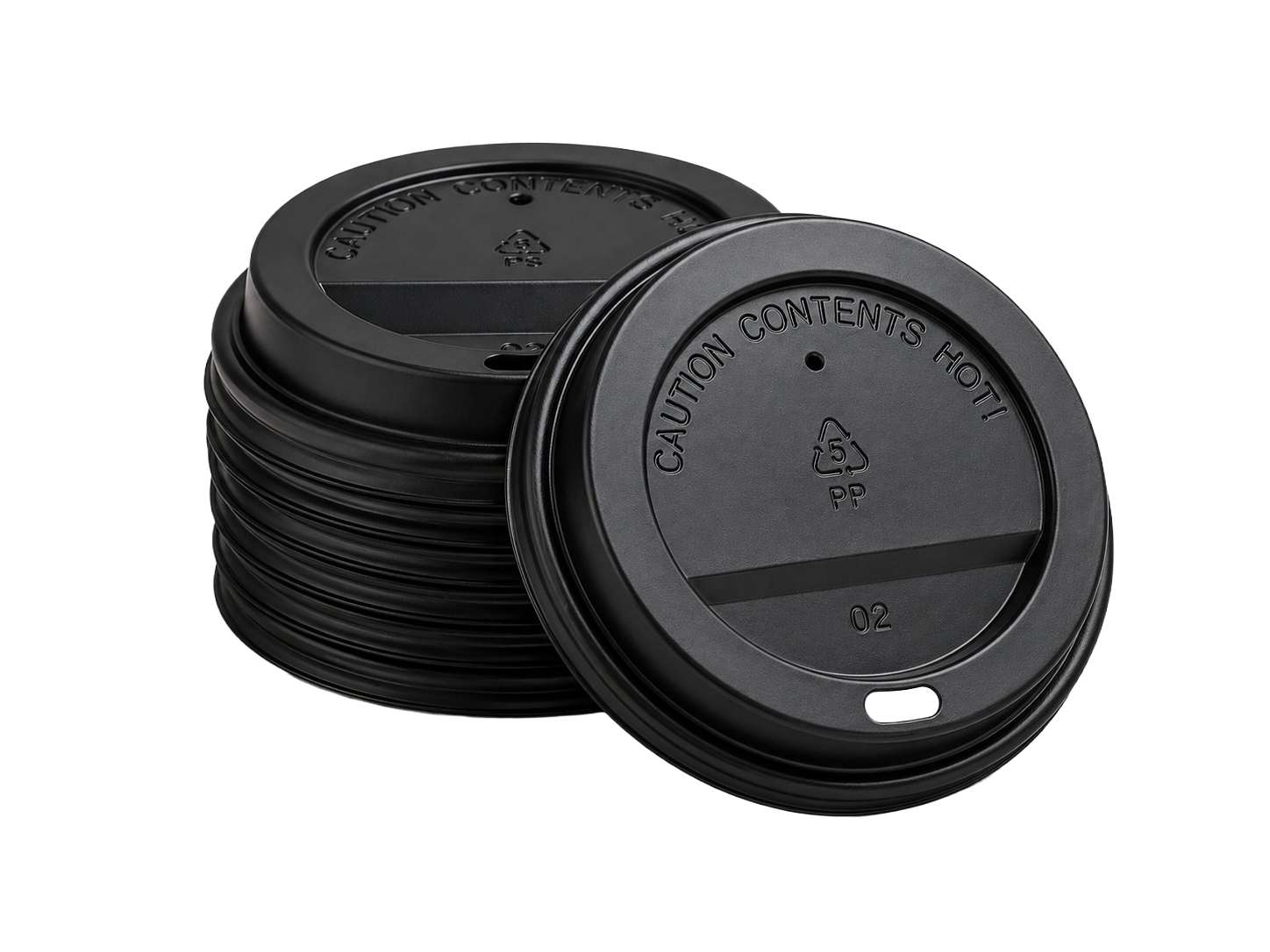 350/500ml Black Sip Lid - 90mm