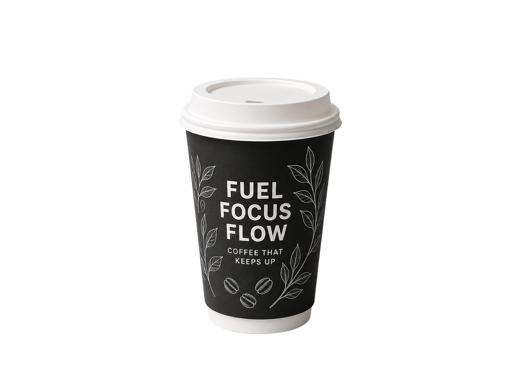 500ml Black Double Wall Paper Cup