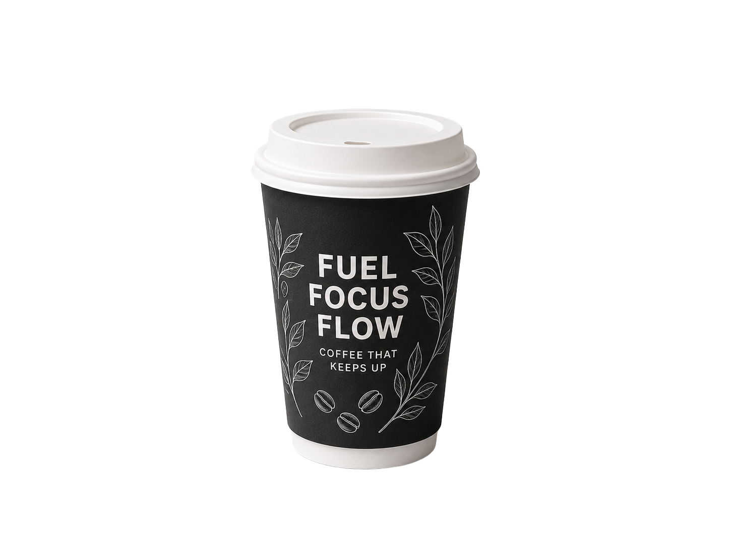 500ml Black Double Wall Paper Cup