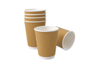 250ml Kraft Ripple Wall Paper Cup