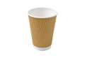 250ml Kraft Ripple Wall Paper Cup