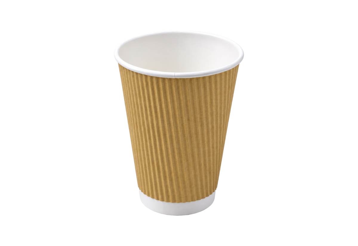 250ml Kraft Ripple Wall Paper Cup