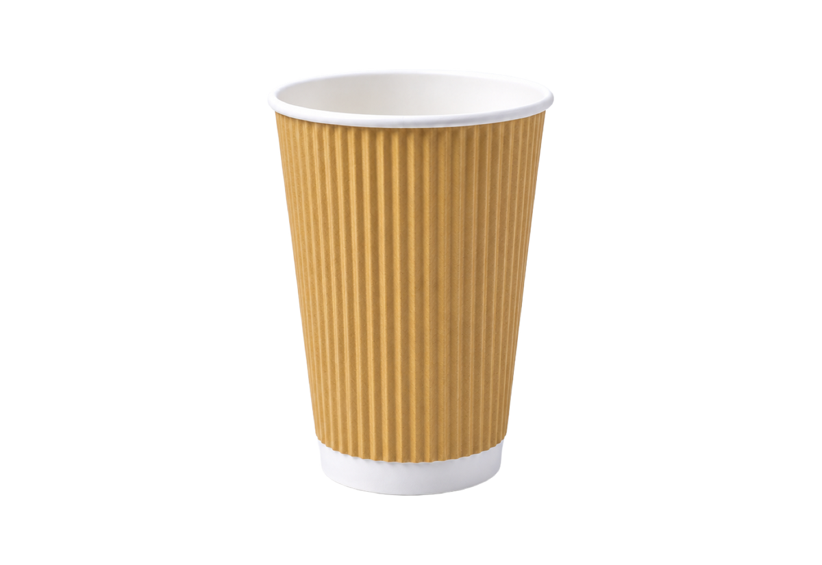 350ml Kraft Ripple Wall Paper Cup