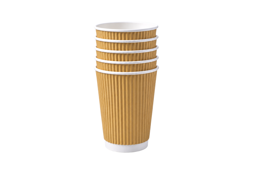 350ml Kraft Ripple Wall Paper Cup