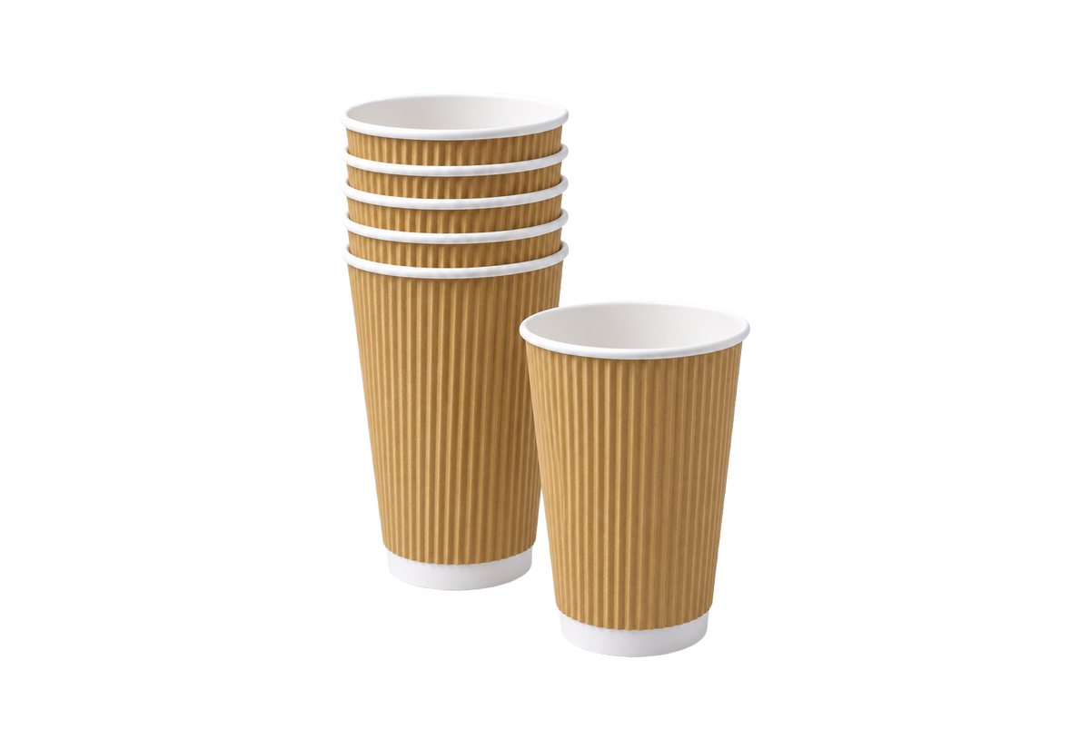 500ml Kraft Ripple Wall Paper Cup