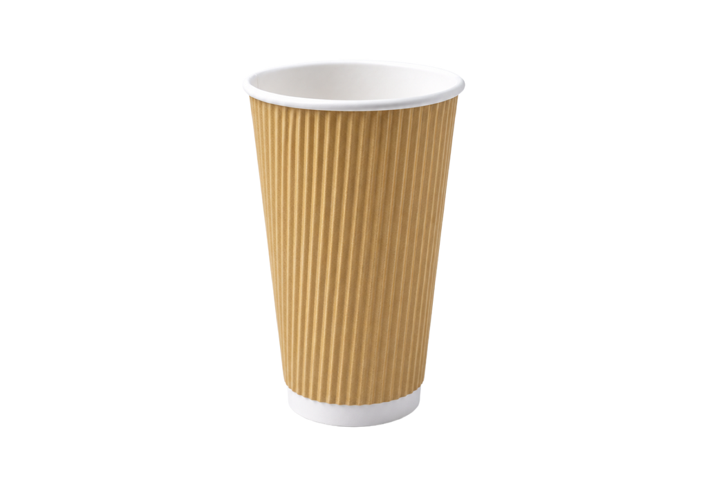 500ml Kraft Ripple Wall Paper Cup