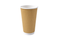 500ml Kraft Ripple Wall Paper Cup