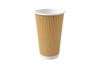 500ml Kraft Ripple Wall Paper Cup