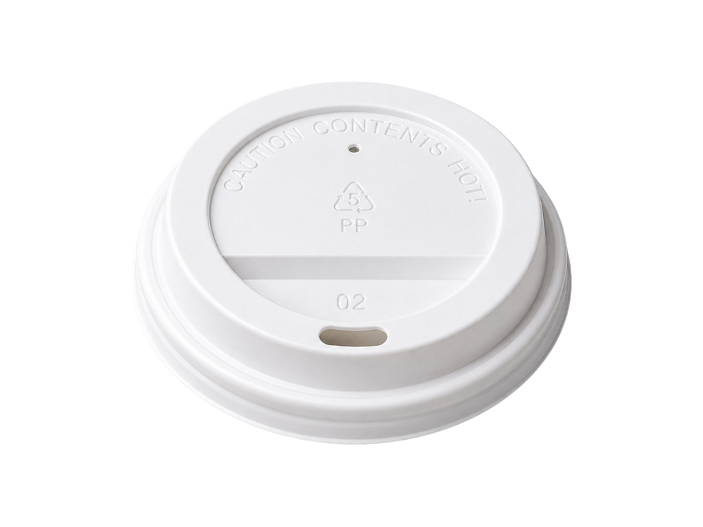 350/500ml White Sip Lid - 90mm