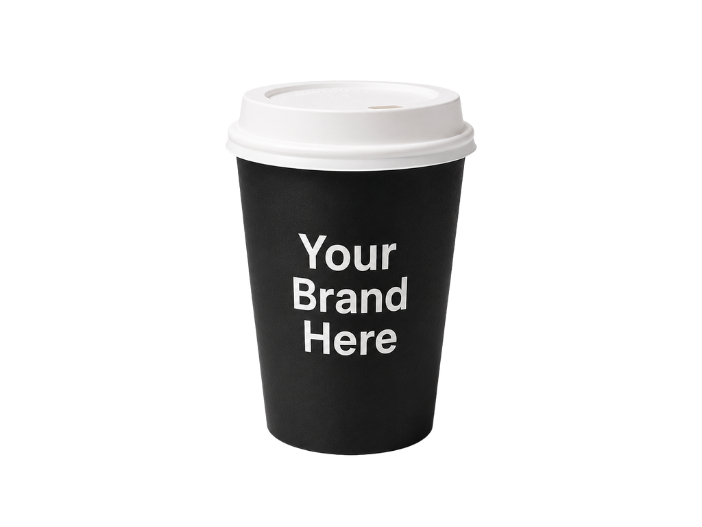 350ml Black Single Wall Paper Cup