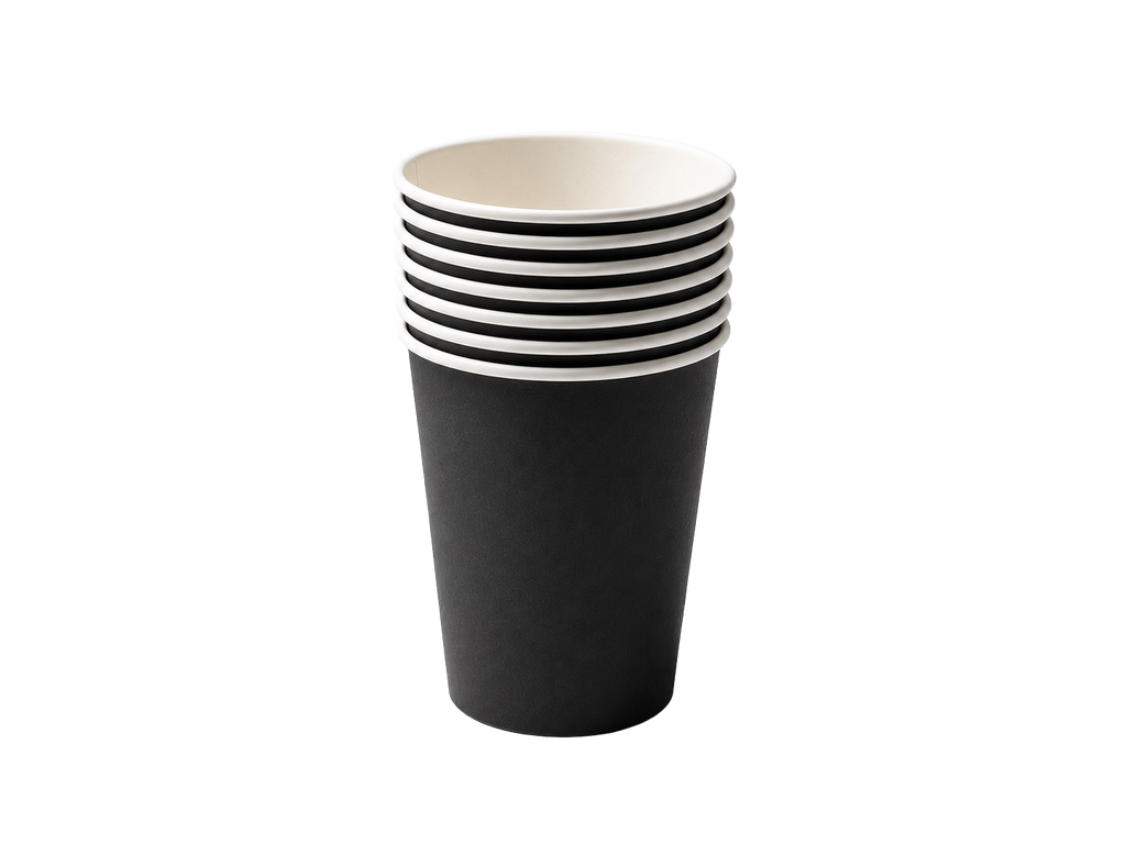 350ml Black Single Wall Paper Cup