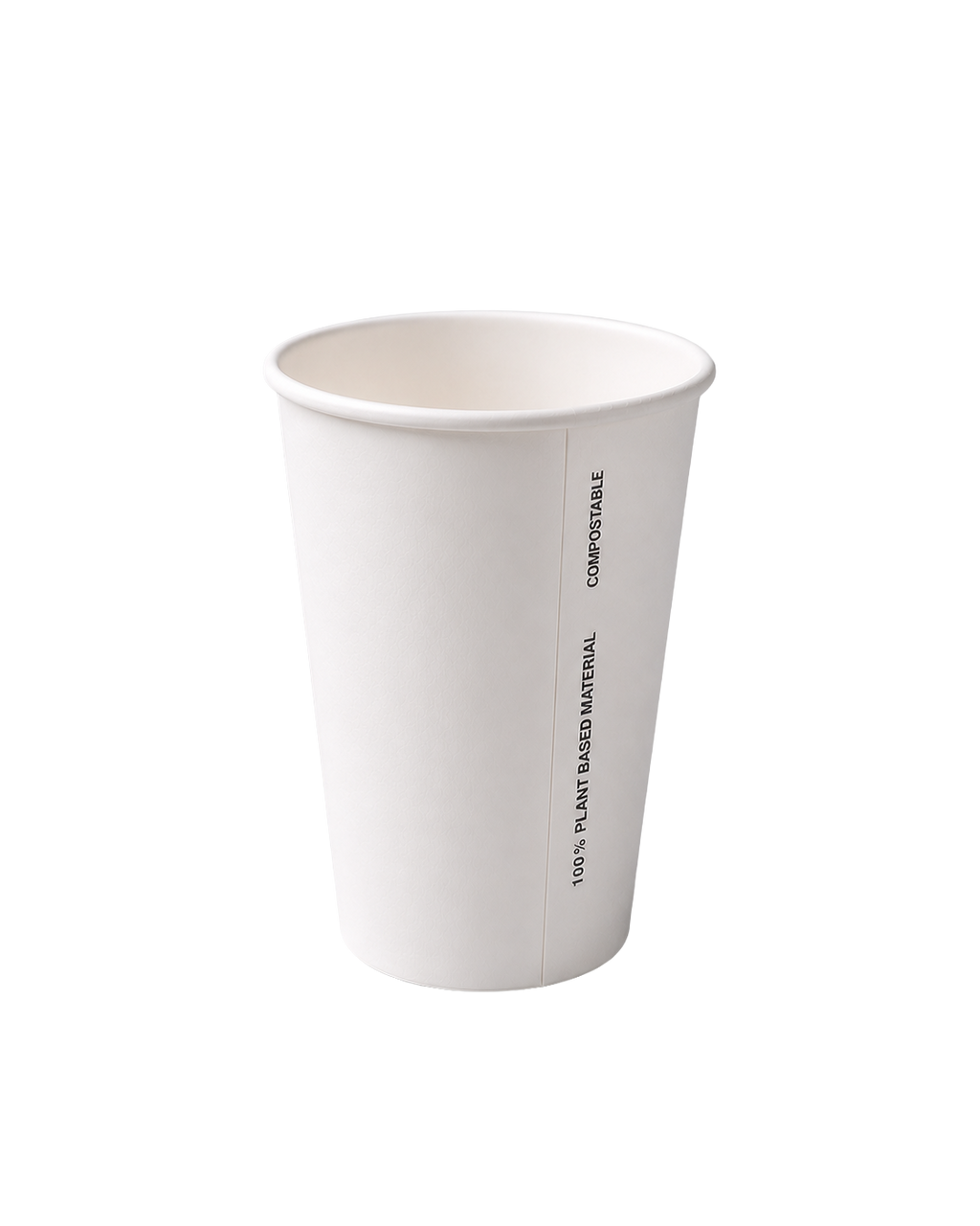 Bio 350ml White Single Wall Cup