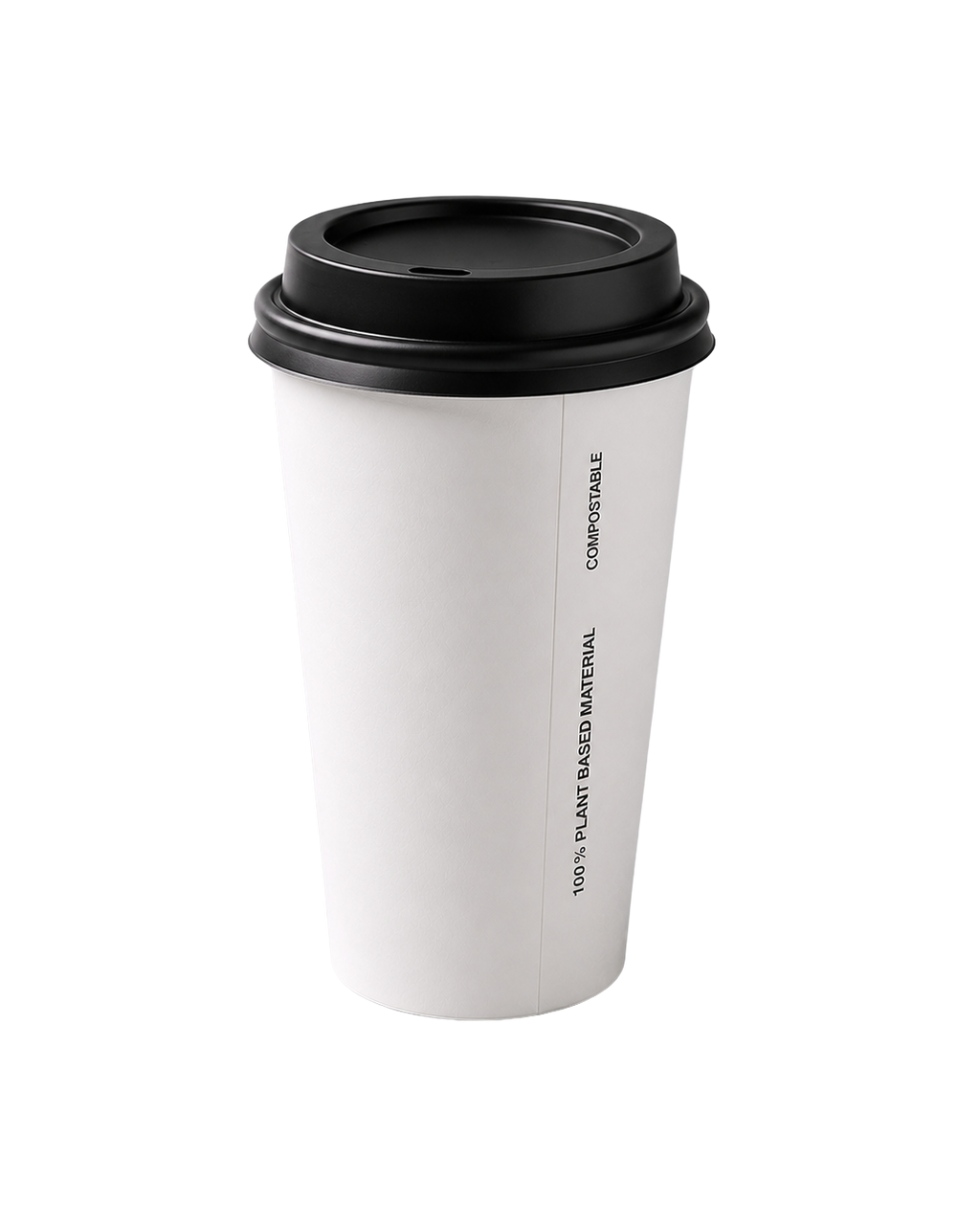 Bio 500ml White Single Wall Cup