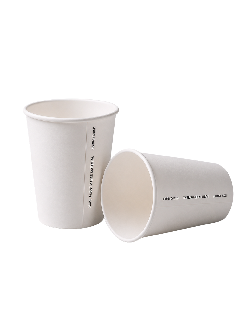 Bio 250ml White Single Wall Cup