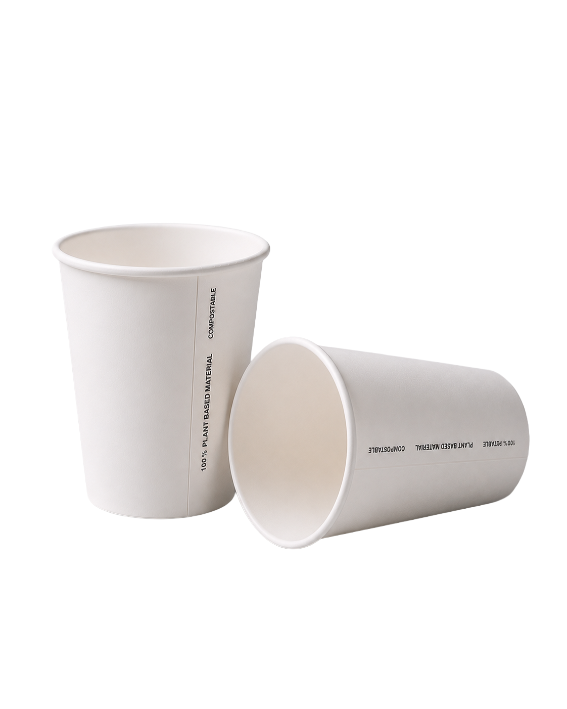 Bio 250ml White Single Wall Cup