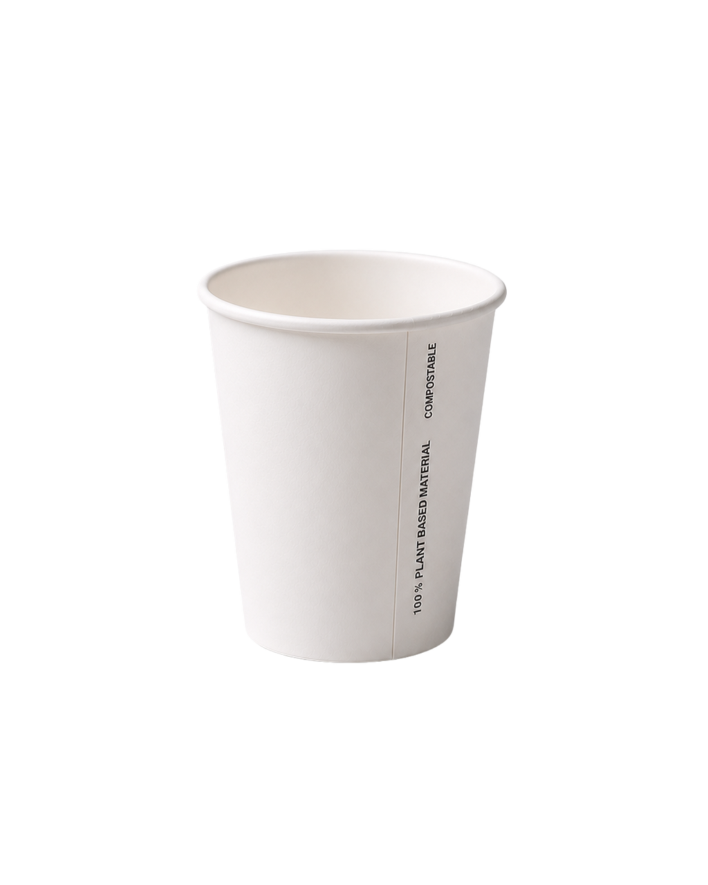 Bio 250ml White Single Wall Cup