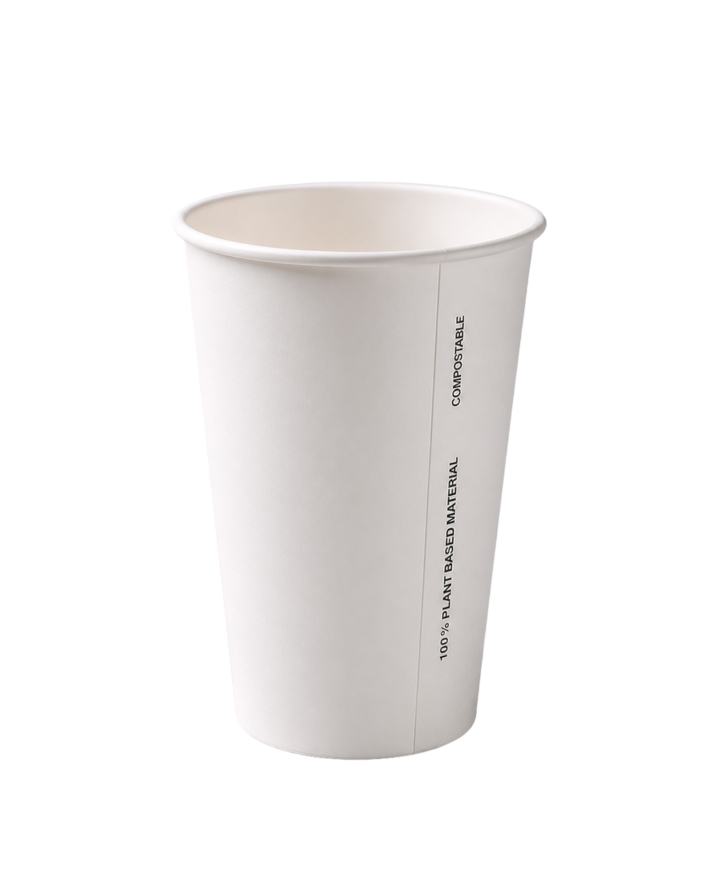 Bio 500ml White Single Wall Cup