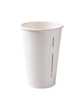 Bio 500ml White Single Wall Cup