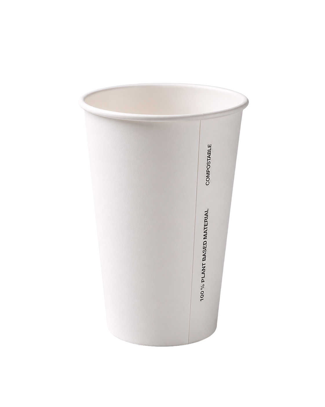 Bio 500ml White Single Wall Cup